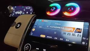 Circular 64bit RGB PickUp Light Car Music Pickup Rhythm Lamp RGB LED Strip Rechargeable Room Atmosphere Light for Car Air Outlet