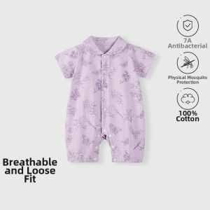 TONGLIANCHUXIN | Breathable Short Sleeve Pure Cotton Bodysuit for Baby