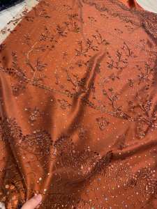 Bahan Kain Brokat Tile Payet Trans Florence Harga 05meter