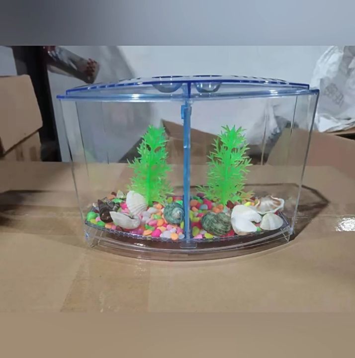 Bể Cá Betta Mini, Hồ Cá Mini Để Bàn Bằng Nhựa Cao Cấp, Bể Cá 2 Ngăn ...