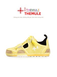 THEMULE | Giày Vải Đế Thấp Dễ Thương Phong Cách Quái Dị Mũi Rộng Dán Khóa