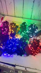 20M 200L LED Green Wire Led Christmas Lights with End Connector / steady 20M flash indoor light