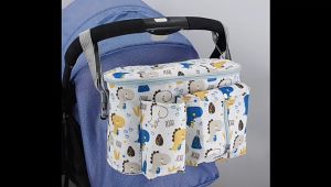 Happily Baby Stroller Bag for Baby Multifunctional Waterproof Stroller Hanging Bag Portable Large Capacity Travel Bag for Kids