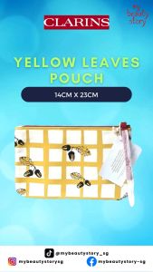 Clarins Yellow Leaves Pouch 14 x 23cm