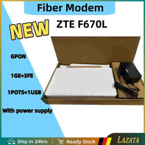 NEW ZET F670L GPON 2.4G-5G Dual band ONT/ONU English Firmware 4GE +2usb+Tel 5G WIFI UN Fiber Optic Modem