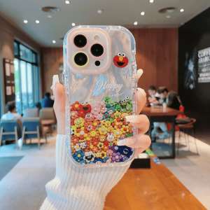 Cute Little Doll Phone Case Suitable for  16/15/14/13/12promax New Airbag Anti-fall Huawei Mate40/50/60 Gradient Feather Sense Honor 200pro High-End Silicone