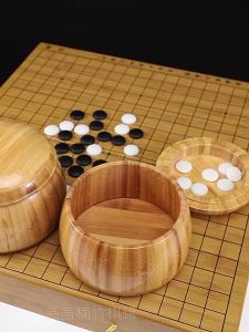 Combo Bộ cờ vây cao cấp gồm 361 quân cờ vây 2 hộp để cờ vây bằng gỗ Bàn cờ vây 19x19 gấp gọn