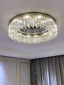【Warranty】LED crystal chandelier modern minimalist restaurant bedroom living room ceiling lamp European-style lighting fixtures.