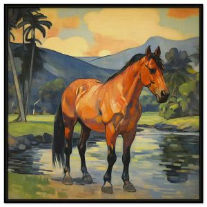 Tranh treo tường tranh dán tường động vật con ngựa. CGI-176