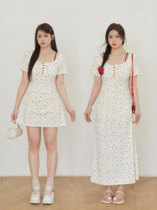 JULULOOK | Đầm In Hoa Giúp Gọn Gàng Dành Cho Người Mập