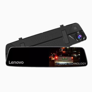 Lenovo dash cam for car 4.39 inch Dual Lens FHD 1080P Car DVR Rearview Mirror Camera IPS Screen Flexible front lens with 170 degree wide angle dash camera for car