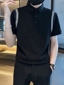 Áo Thun Polo Tay Ngắn Nam Mùa Hè Mới Ice Silk Cổ Bẻ Thường Cotton Pha Trộn Polyester Áo Thun Thường Ngày Thời Trang Trẻ Em