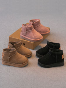 Thickened Fleece Childrens Snow Boots Winter 2025 Style Boys And Girls Short Boot Cotton Shoes Baby Winter Boots Magic Town