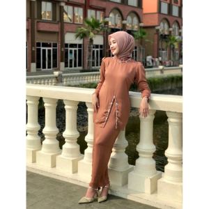 Oneset Baju Kurung Melayu Dress Kondangan Baju Pesta Terbaru Kekinian