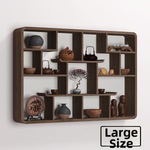 OMY | Wall-mounted Solid Wood Decorative Storage Shelf