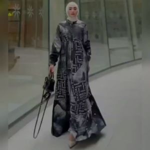 ORLAV DRESS GAMIS TWILL RAYON CANDI MEKAR GAMIS BATIK CAP PEKALONGAN