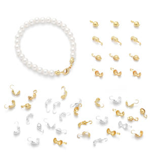 20ชิ้น 5มิลลิเมตร เงิน 14พันชูบทองทอง เหลืองจีบ End จับมือ สำหรับการวิจัยสำหรับสร้อยข้อมือ สร้อยคอเครื่องประดับ DIY บนราคาไม่ยาก