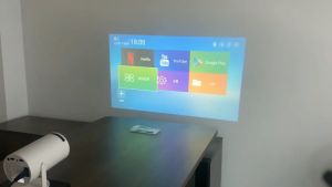 HY300โปรเจคเตอร์แบบพกพาเต็ม HD 1080P เข้ากันได้กับ4K 8000ลูเมนสมาร์ททีวี Andtoid 11 OS เครื่องฉายวิดีโอโฮมเธียเตอร์ โปรเจคเตอร์ 1080P โปรเจคเตอร์ 4K - Lazada