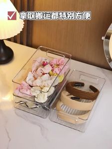 Large Hair Clip Storage Box Stackable Scrunchies Hair Claw Clamp Rubber Hair Band Organizer