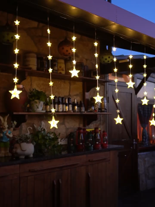 3M LED Star Curtain Fairy Lights Solar/Plug-in 8-Mode Waterproof String Lights for bar Bedroom Wedding Garden Christmas Outdoor Decor