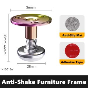 30-120mm Adjustable Threaded Bed Frame Anti-Shake Tool Self-adhesive Headboard Stoppers Telescopic Support Hardware Fasteners