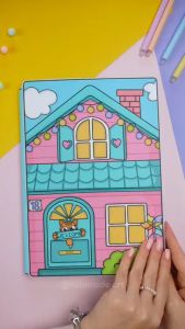 Nhà Búp Bê Bằng Giấy chủ đề Nhà của cô nàng Holly - DIY Tự Làm cùng Con - Sách Búp Bê Bóc Dán Giúp Bé Tự Chơi - SP12