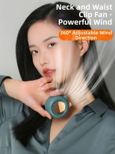 JIDONG | Mini Neck Hanging Fan Clip-On Portable