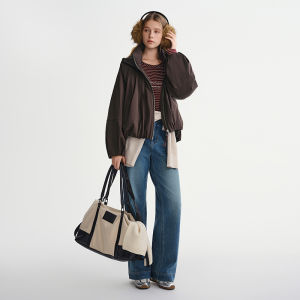 DUSHU | Stylish Wrinkle Hooded Down Jacket Slim Fit Plus Size