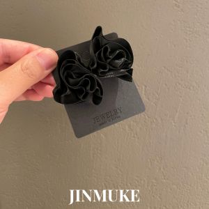 Fashionable Handmade Flower Rose Earrings Elegant Oversized Studs New Arrival Womens Jewelry Korean Style Fresh out