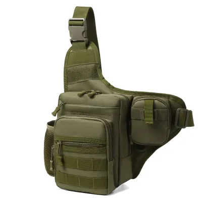 Waterproof Fishing Shoulder Bag Outdoor Sports Cycling Crossbody Chest Single Backpack Travel Climbing Camping Tactical Handbag