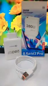 Charger HP untuk VVO X FOLD3 PRO Fast 280W Quick Charge3.0 Batok + Kabel USB Fast Charging