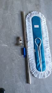 Heavy Duty Floor Dust Mop Complete Set Washable and Reusable Cotton Pads Complete 24\" 30\" and 44\" Deluxe Dust Mop