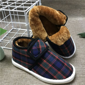 Giày Vải Đế Dày Mùa Đông Thủ Công Lót Lông Cừu Chống Trượt Đế Mềm Thường Ngày Cho Nam Và Nữ Đi Trong Nhà