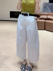 MANMI | High Waist Loose Fit Wide Leg 9/10 Crop Pants