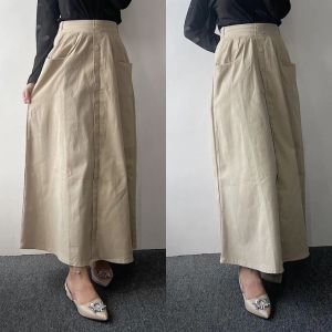 Rok Nuna Skirt Korean Style Cotton Twill Combed Stretch - Rok Panjang Wanita Terbaru