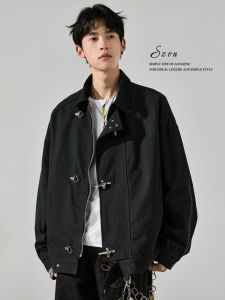 SZON | Spring Retro Casual Workwear Jacket Loose Collar Design