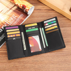 Mens Genuine Cowhide Multi-Card Holder Wallet Silver Bank Card Bag Leather Functional Mini Bag Pure Color Stainless Steel