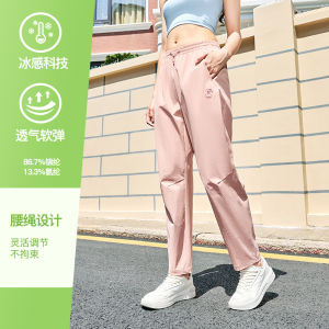Erke Ice Silk Straight Leg Sports Pants Womens Casual Long Trousers Autumn New Style Comfortable Breathable Training Pants