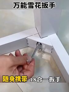 Screwdriver Keychain 18 in 1 Multifunction Snowflake Snow Wrench Portable Bike Camp Hiking Repair Tool Outdoor Spanner