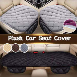Car Seat Cover Non-Slip Plush Car Seat Cushion 3Pcs/Set Universal Car Interior Accessories Plush Soft Car Seat Mat