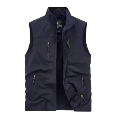 jaket rompi polos/rompi motor/rompi lapangan/4 saku luar 1 saku dalam