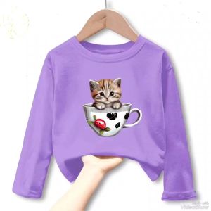 Atasan Kaos Anak KUCING GELAS Usia 1-12 Thn