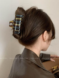 Colorful Small Hair Clips Womens Summer High-End Versatile Retro Hair Clips Shark Tail Clips for Thickening Hair