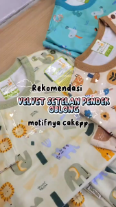 VELVET JUNIOR - SETELAN PENDEK OBLONG - BAJU ANAK - BAJU BAYI - SET BAJU ANAK