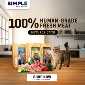 [Carton] SIMPLE 16.2 kg Nutrient-Rich with Added Salmon Oil Fresh Human-Grade Premium Cat Dry Food (Fish/Lamb/Chicken)