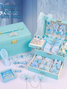 DUBAO | Princess Style Bow and Flower Girl Jewelry Set Storage Box Multi-layer