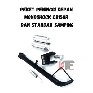 Standar samping panjang plus peninggi depan dan monoshock CB150R satu paket