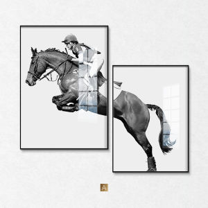 Modern Minimalist Horse Riding Art Wall Decoration