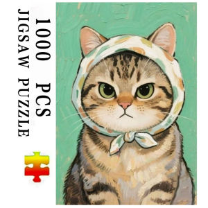 500/1000/1200/2000PCS Jigsaw Puzzle Beautiful Cartoon Cat Scene For Adults Perfect For Quiet Evening Activity