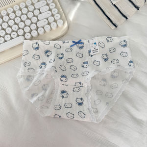 Cute Cartoon Cat Cotton Panties Summer Thin Type